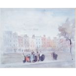 Tom Carr HRHA HRUA ARWS (1909-1999) ORMOND QUAY, DUBLIN, 1939 print signed in the print lower left