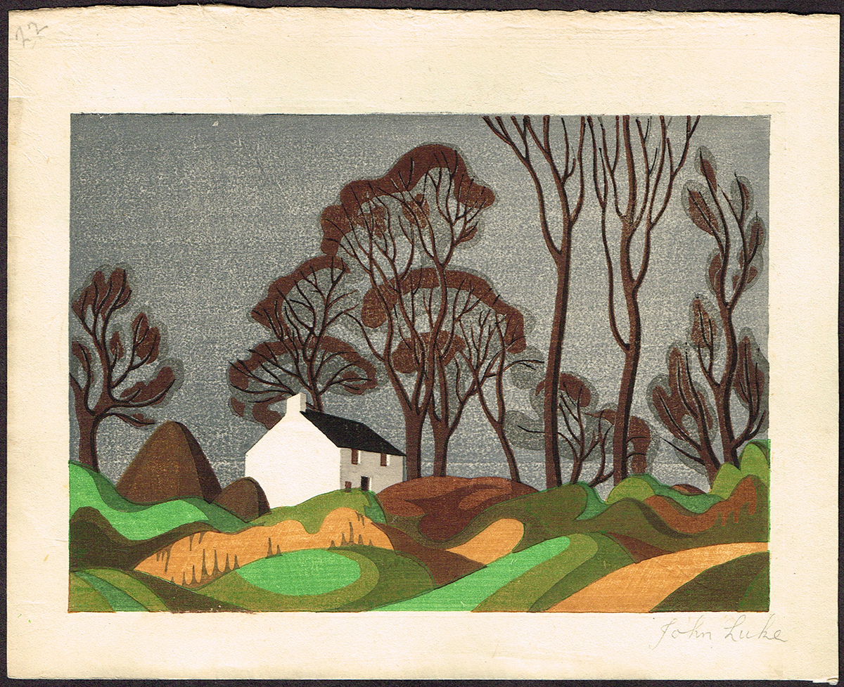 John Luke RUA (1906-1975) FARMHOUSE, BALLYAGHAGAN, 1940 (SET OF FIVE) woodblock in colour; (5); ( - Image 5 of 5