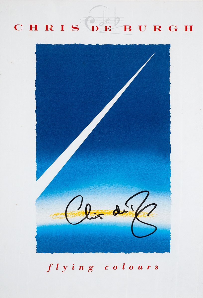 Chris de Burgh, 'Flying Colours' artwork. Print signed by Chris de Burgh. artwork for Chris De