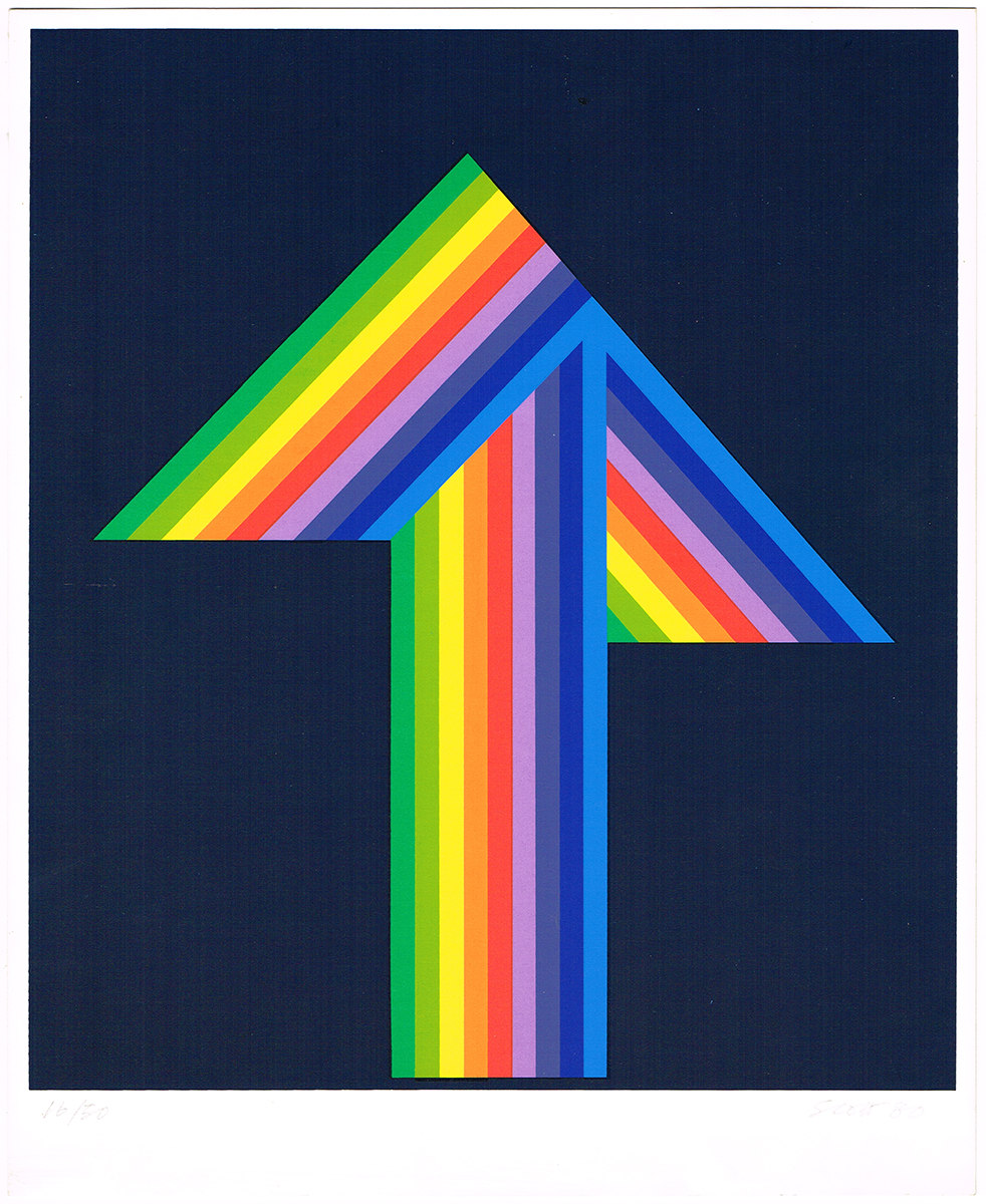 Patrick Scott HRHA (1921-2014) CHRISTMAS GREETING CARD, 1980 colour print; (no. 16 from an edition