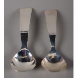 Pádraig Ó Mathúna (1925-2019) IRISH SILVER LARGE SPOONS 2016 (2) Hallmarked 'PÓM' Dublin with 2016