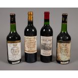 Wine. Mixed lot of bottles - St. Julien, Pomerol, Margaux. (4) St. Julien Chateau Gruaud-La Rose