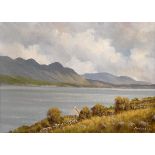 Gerry Marjoram (b.1936) NEAR KILLARY HARBOUR, COUNTY GALWAY oil on canvas signed lower right; titled