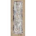 Ethna Brogan CELTIC MOTIF, 1990 textile with initials and date stiched to linen mount 12.50 by