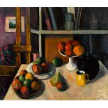 Peter Collis RHA (1929-2012) STUDIO AND STILL LIFE oil on canvas signed lower right; with John