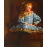 Samuel Adams PORTRAIT OF A YOUNG GIRL, 1888 oil on canvas signed and dated lower right 24 by