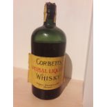 Corbett's 15 year old "Special Liqueur" whiskey. One bottle, also a bottle of Buchanan's "Reserve"