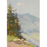 Eileen Murray (1885-1962) MOUNTAIN SHEEP oil on canvas laid on board signed in monogram lower
