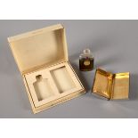 Vintage Coty perfume - Chypre de Coty in presentation box with metal case. "Coty ses Parfums en Étui