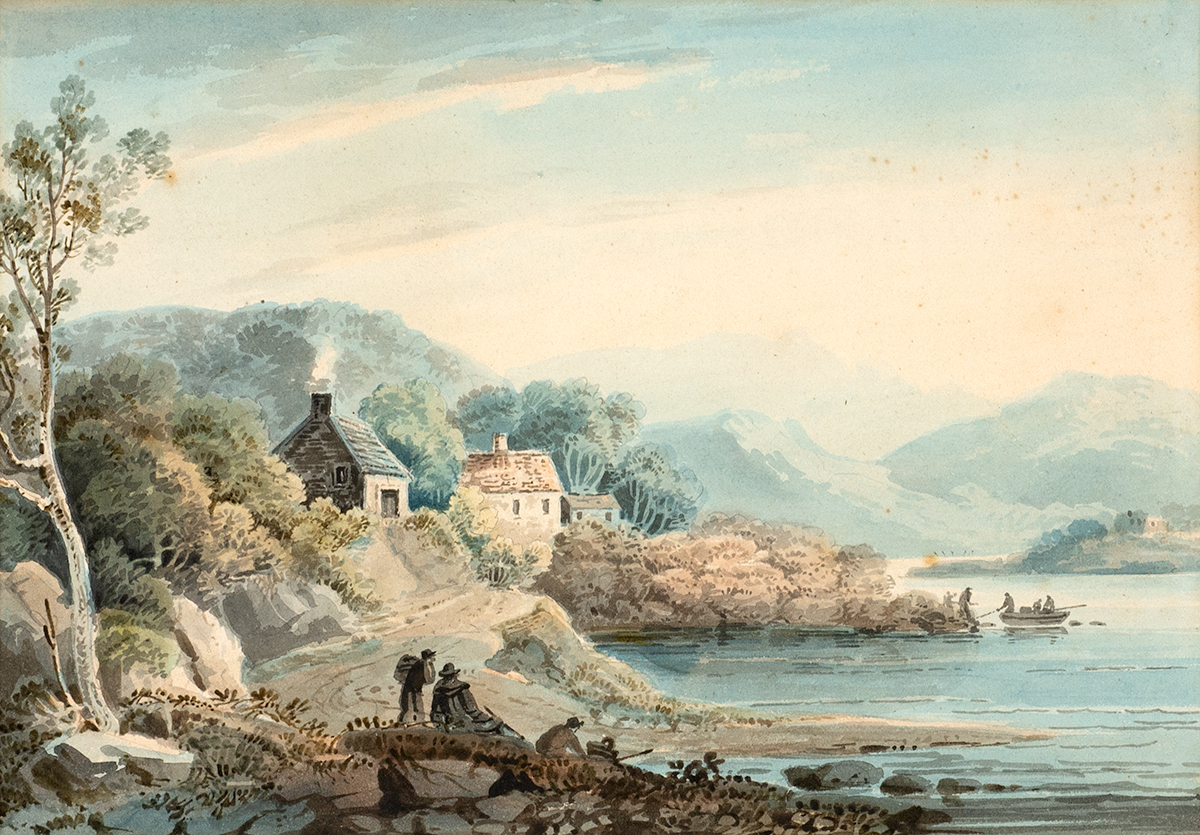 John Henry Campbell (1757-1828) EARLY MORNING, UPPER LAKE, KILLARNEY, COUNTY KERRY watercolour