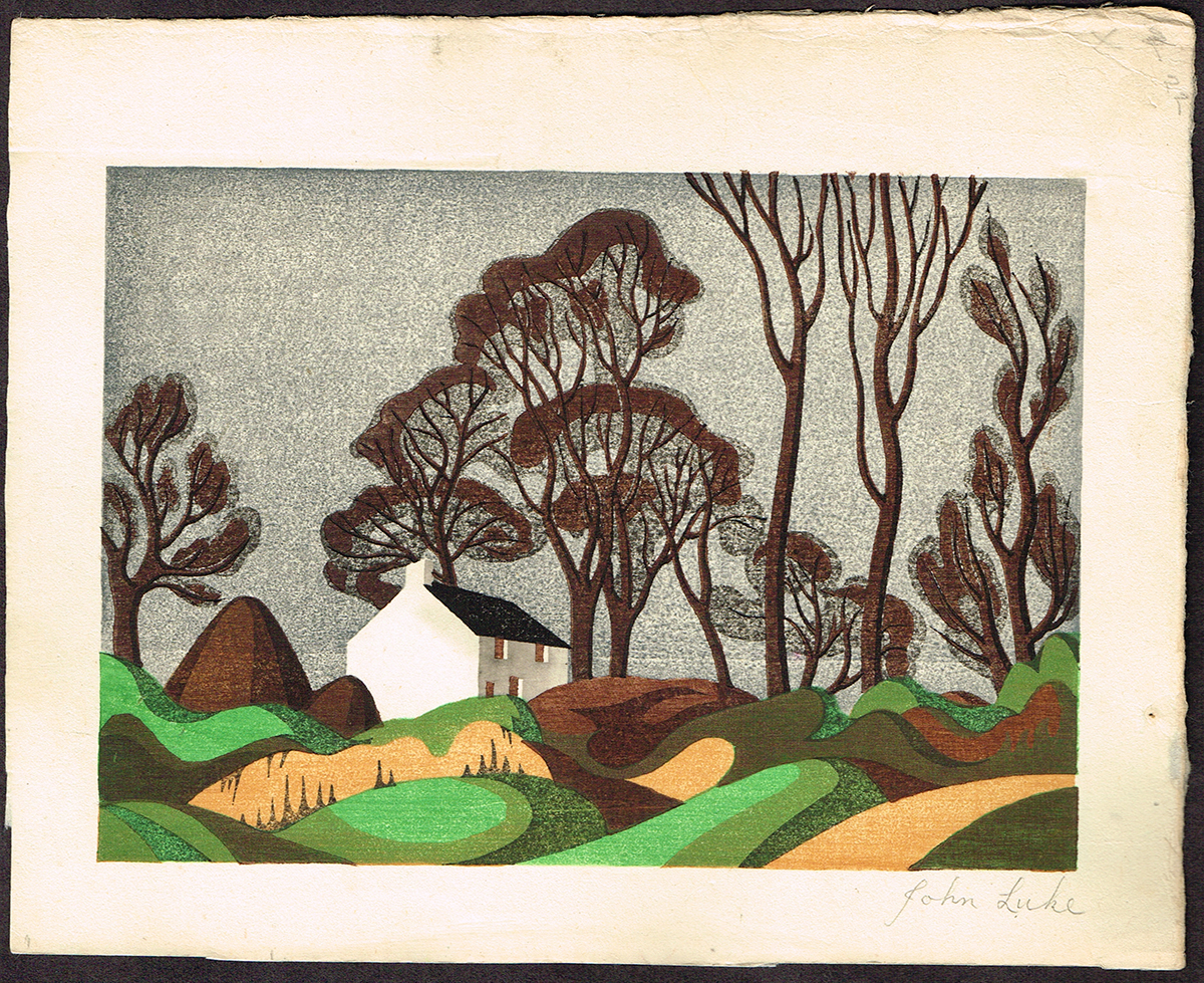 John Luke RUA (1906-1975) FARMHOUSE, BALLYAGHAGAN, 1940 (SET OF FIVE) woodblock in colour; (5); ( - Image 3 of 5