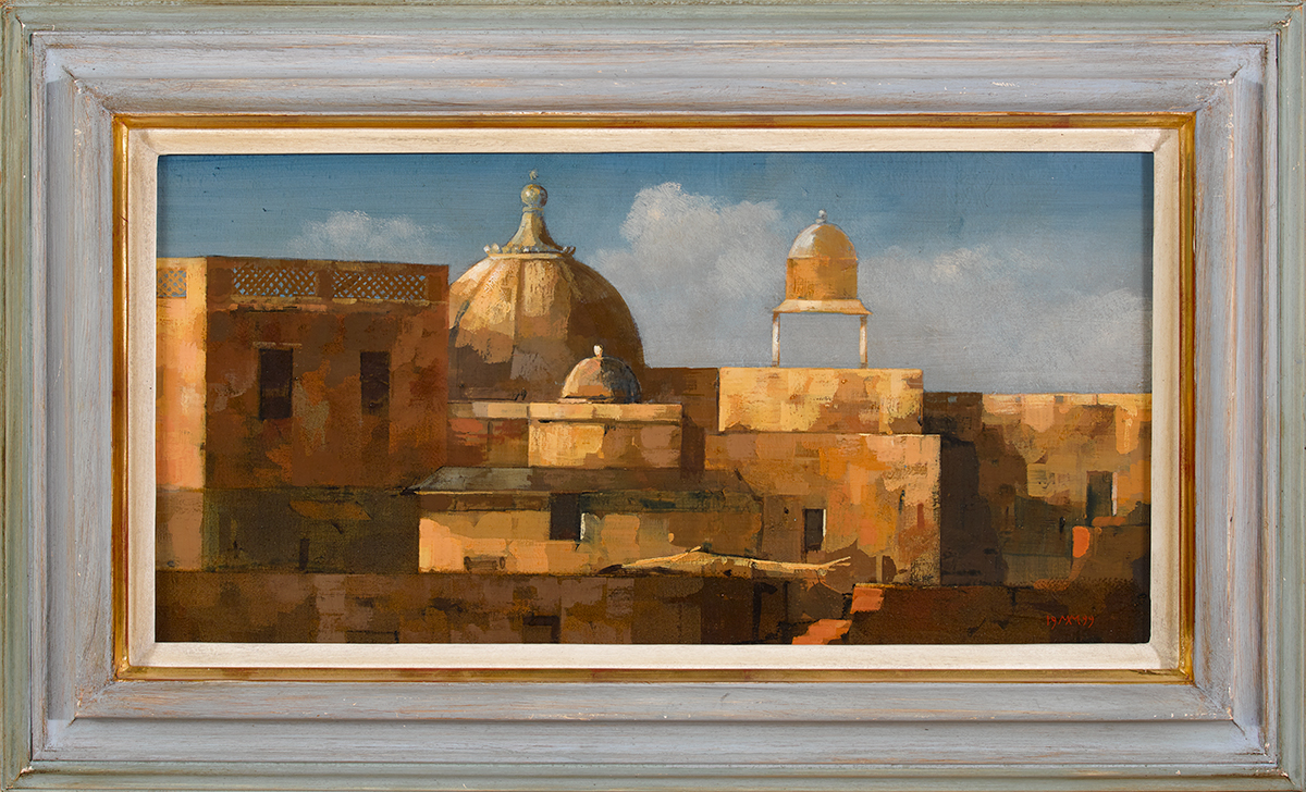 Martin Mooney (b.1960) UDAIPUR ROOFTOPS [INDIA] 1999 oil on board signed with initials and dated - Image 2 of 5