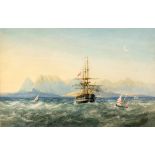 Andrew Nicholl RHA (1804-1886) ROYAL NAVY TRANSITIONAL SAILING SHIP/STEAMER IN THE BLACK SEA