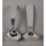 Pádraig Ó Mathúna (1925-2019) IRISH SILVER LARGE SPOONS 2016 (2) Hallmarked 'PÓM' Dublin with 2016