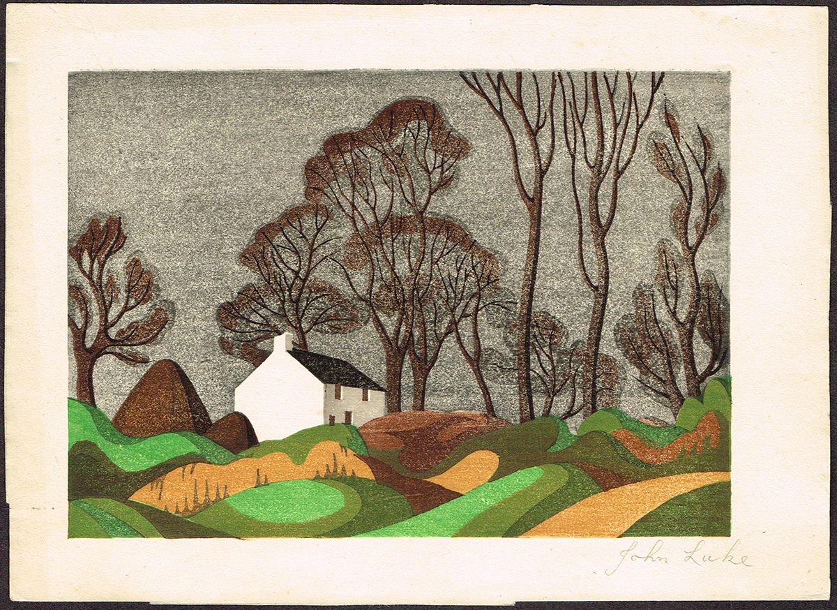 John Luke RUA (1906-1975) FARMHOUSE, BALLYAGHAGAN, 1940 (SET OF FIVE) woodblock in colour; (5); ( - Image 4 of 5