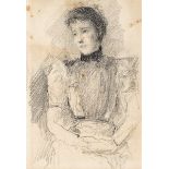 John Butler Yeats RHA (1839-1922) FEMALE FIGURE pencil 9 by 6in. (22.9 by 15.2cm) 15.25 by 12.