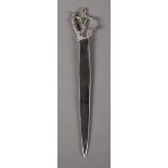 Pádraig Ó Mathúna (1925-2019) SILVER KNIFE OR LETTER OPENER, 2016 Silver knife or letter opener,