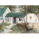Michael Brett (b.1939) FARMYARD, CARNSORE, COUNTY WEXFORD pastel signed lower right; signed titled