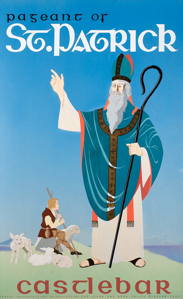 Patrick Carroll (fl.1960s) PAGEANT OF ST PATRICK, CASTLEBAR [ADVERTISING POSTER] gouache 38.50 by