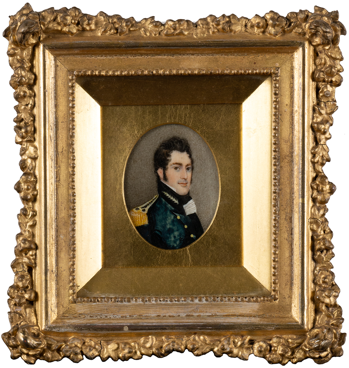 19th Century English School PORTRAIT OF JAMES THOMAS DAVIS ESQ., ROYAL ARTILLERY miniature; (oval) - Image 2 of 4