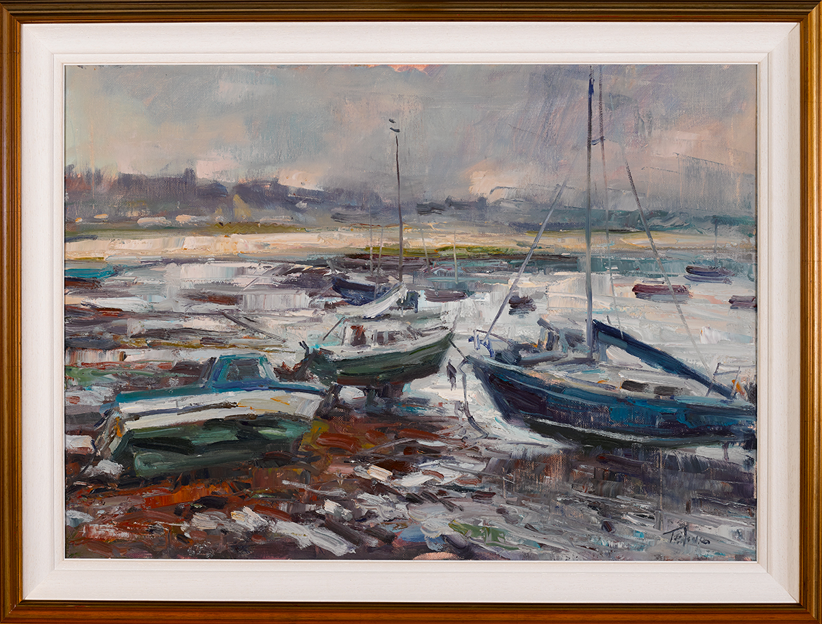 Norman Teeling (b.1944) HARBOUR SCENE oil on canvas signed lower right 20 by 27.50in. (50.8 by 69. - Image 2 of 5