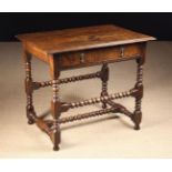 A Charles II Oak Side Table.