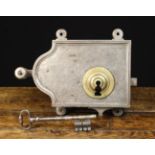 A Large & Impressive 18th Century Steel Lock & Key,