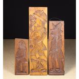 Three Carved Treen Gingerbread Moulds;
