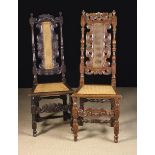 Two Early 18th Century Caned Side Chairs (A/F).