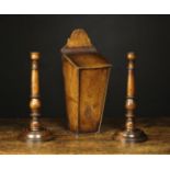 A Late 18th Century Boarded Oak Candle Box.