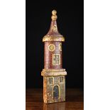 An 18th Century Carved & Polychromed Limewood Tower, 48 cm in height (19").