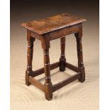 A 17th Century Oak Joint Stool.