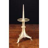 A 19th Century Neo-Gothic Pricket Candlestick in the 14th Century style.