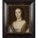 Attributed to Theodore Russel (1614-1688) An Oil on Oak Panel: Portrait believed to be of Elizabeth