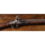 A Georgian 'Brown Bess' Tower Flintlock Rifle, having a 39" long barrel,
