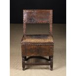 A Rare Cromwellian Leather Box-seated Chair.