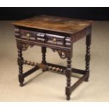 A Small & Attractive Charles II Oak Side Table.