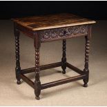 A Small 17th Century Joined Oak Side Table.