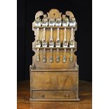 A Late 18th Century Style Boarded Oak Spoon Rack.