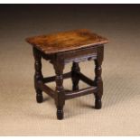 A Small 17th Century & Later Stool.