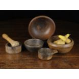 Three Small 19th Century Turned Treen Bowls,