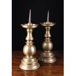 A Pair of 16th Century Style German Pricket Candlesticks.