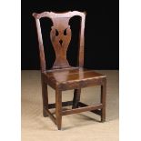 An 18th Century Welsh Joined Oak Country Side Chair.