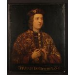 Two Antique Royal Portraits of 15th Century Kings: Edward IV and Henry VII,