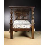 An Impressive 17th Century & Later Carved Oak Full Tester Bed.