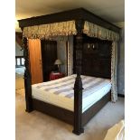 A 17th Century Style Double Four Poster Tester bed.