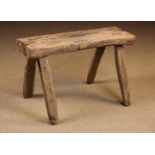 A Primitive Welsh Oak Pig Bench.