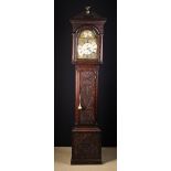 An 18th Century Oak Longcase Clock with eight day movement by R. Jackson, Hexham (York 1762-d.1779).