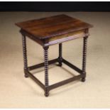 A Small 17th Century Style Oak Side Table.