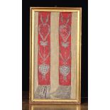 A Pair of 17th Century Ecclesiastical Stole or Maniple ends,